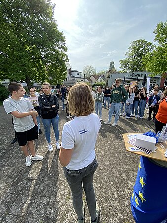 Der ‚Gallery Walk‘ mit selbst gestalteten Plakaten zu verschiedenen Europathemen war im vergangenen Jahr Teil des Programms der Europawoche.