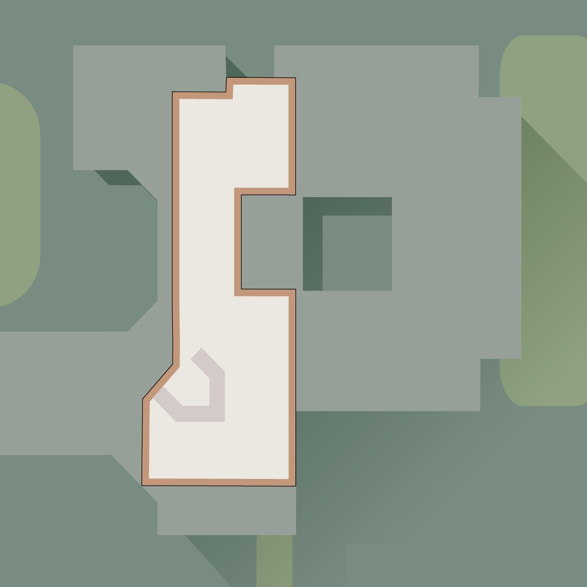 Raumplan Hauptgebäude 2. Obergeschoss