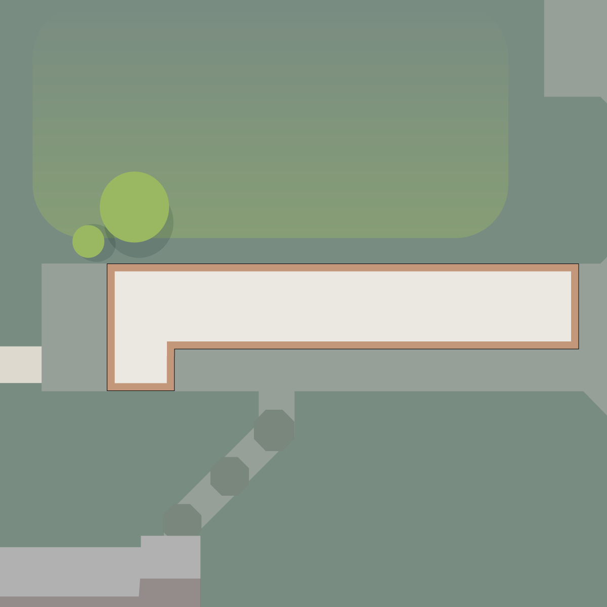 Raumplan Seitengebäude Obergeschoss