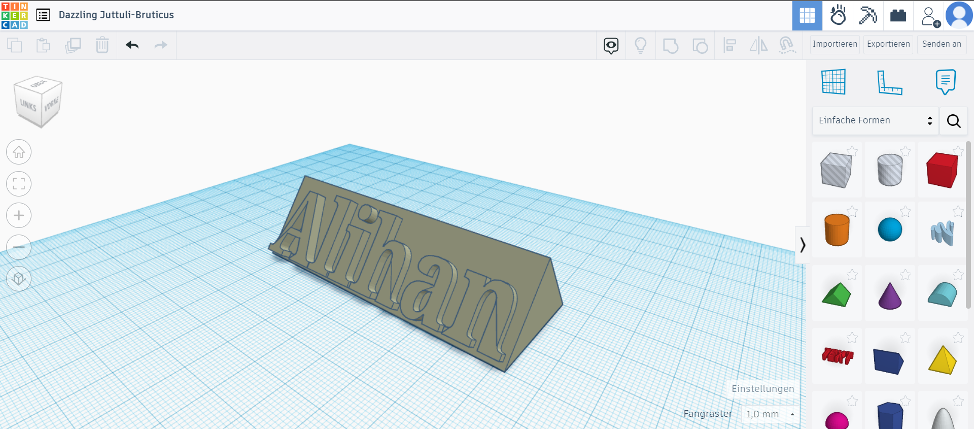 Modell mit Tinkercad