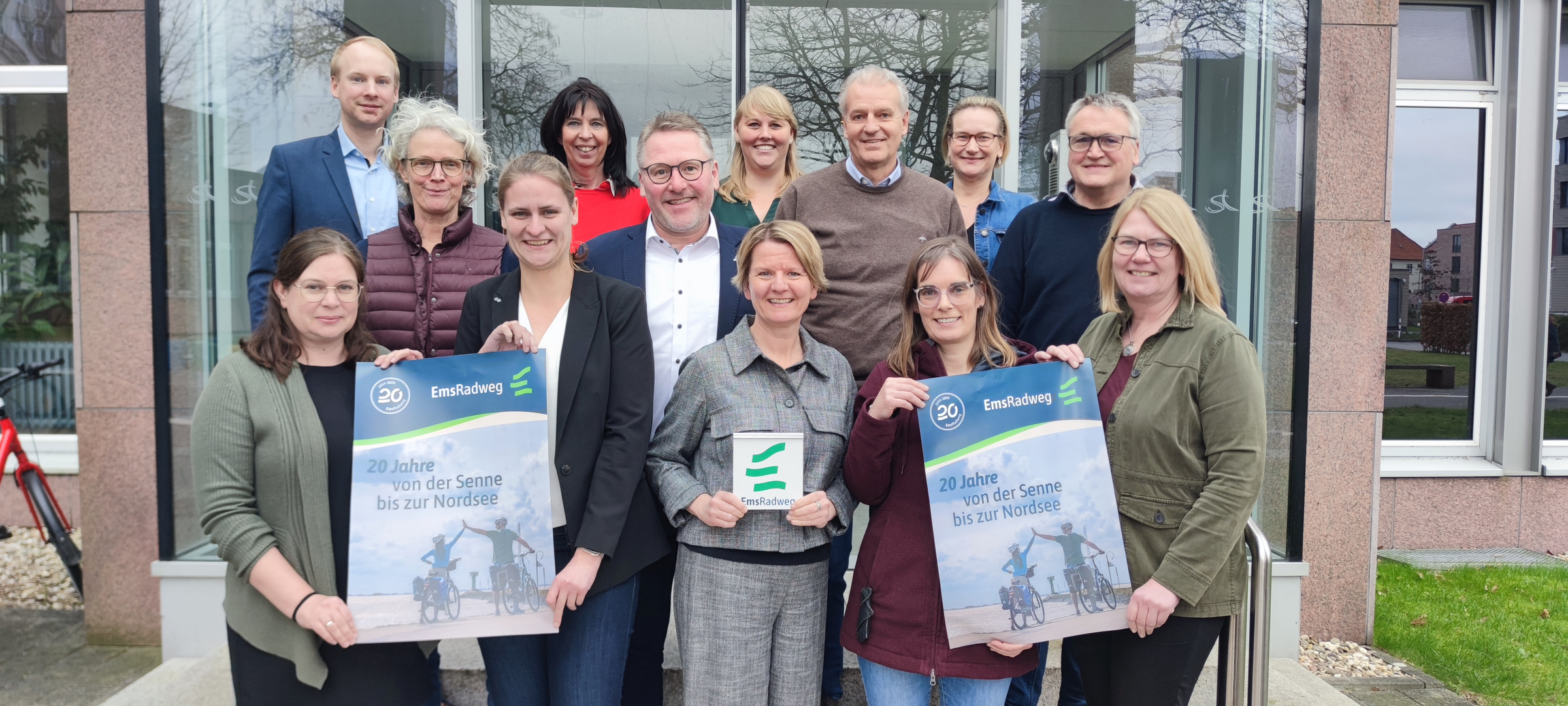 Gruppenfoto der Interessensgemeinschaft EmsRadweg